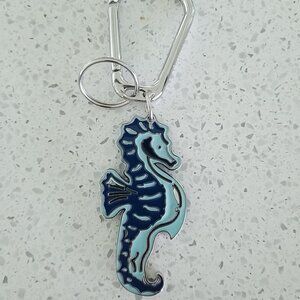 Vera Bradley Seahorse Of Course Bag Charm Bottle Opener Key Chain